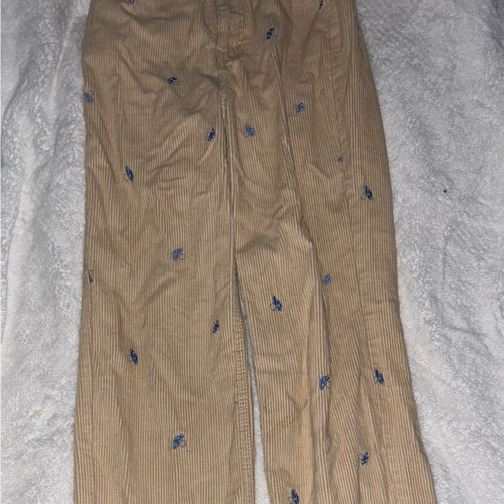 Awesome pacsun boyfriend corduroy brown pants with mushrooms